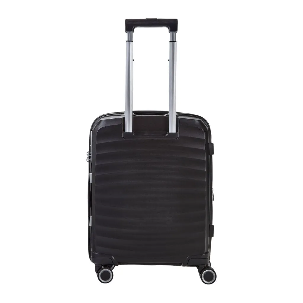 Rock Sunwave 3 Piece Set Expander Hardsided Luggage - Black