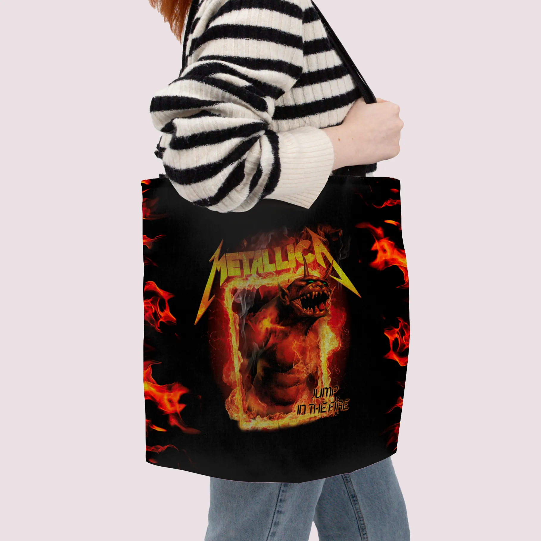 Rocksax Metallica Preium Tote Bag - Fire