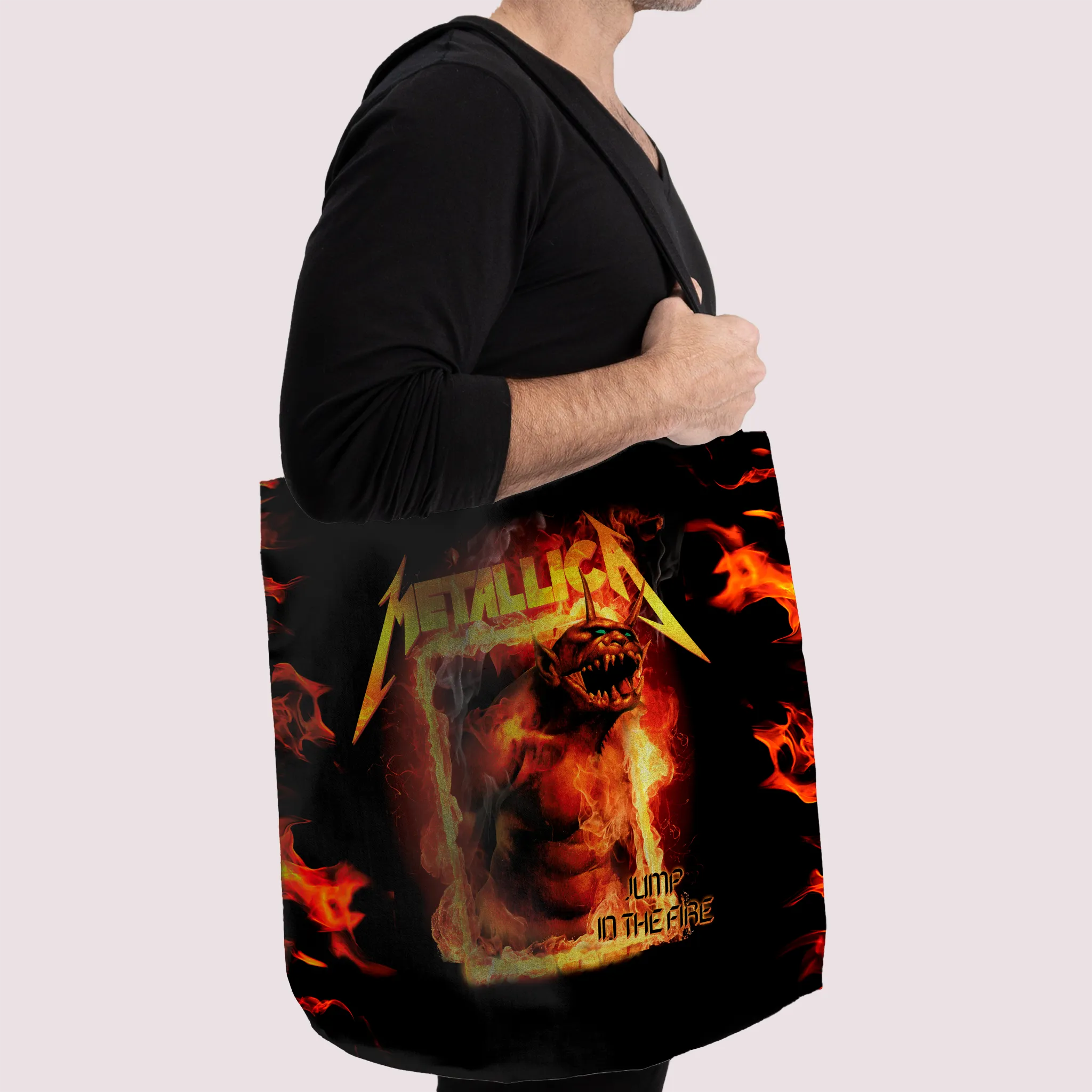 Rocksax Metallica Preium Tote Bag - Fire