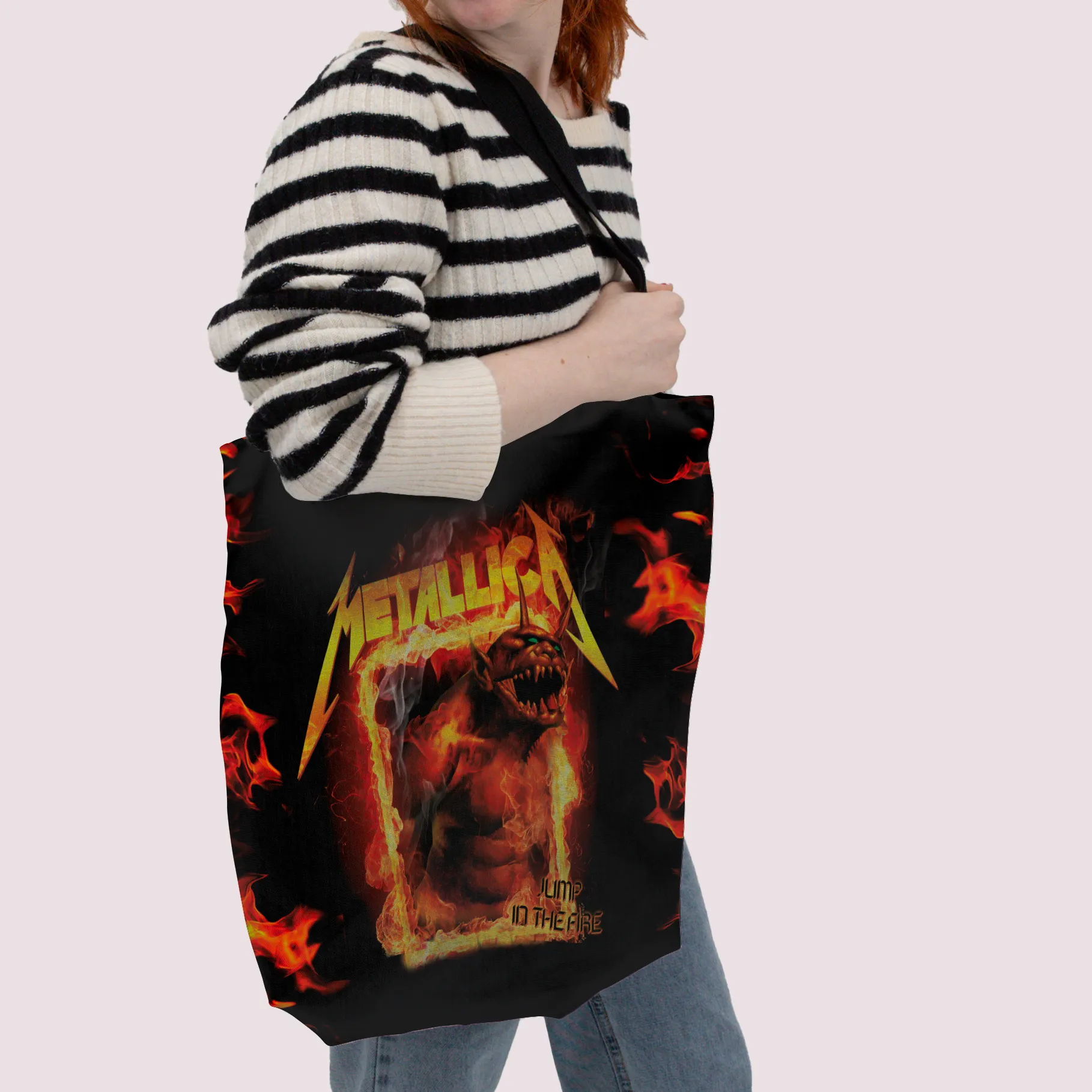 Rocksax Metallica Preium Tote Bag - Fire