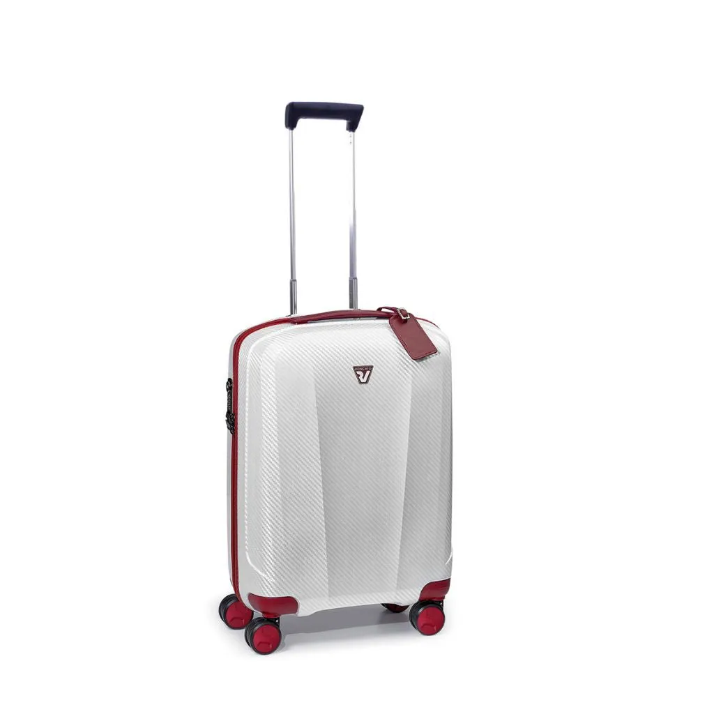 Roncato We Are Glam Carry On 55cm Spinner Suitcase 2kg - White