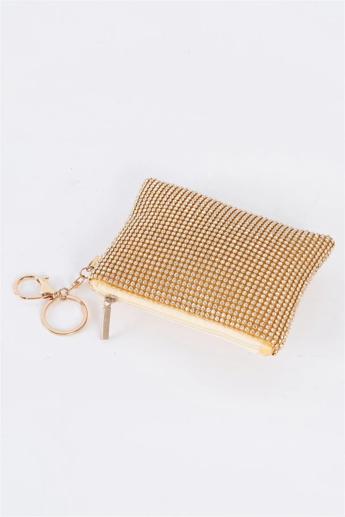 Sunlight Gold Rhinestone Detachable Keychain Hook Mini Wallet Bag /3 Bags