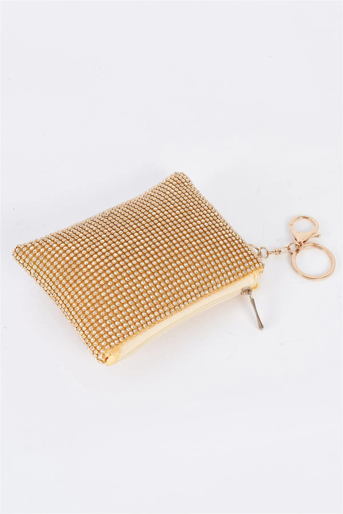 Sunlight Gold Rhinestone Detachable Keychain Hook Mini Wallet Bag /3 Bags