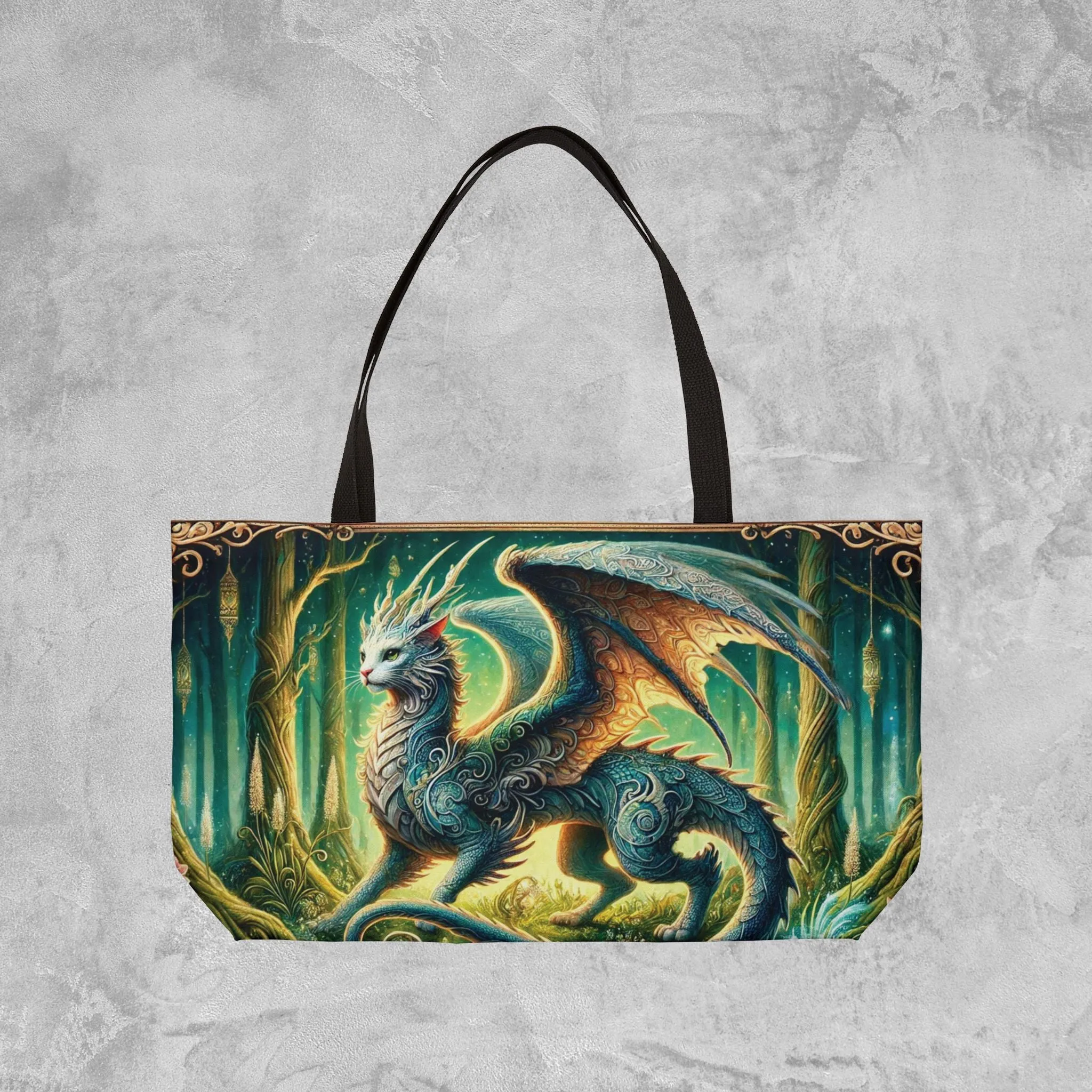 The Cragon - Cat Dragon - Weekender Tote Bag