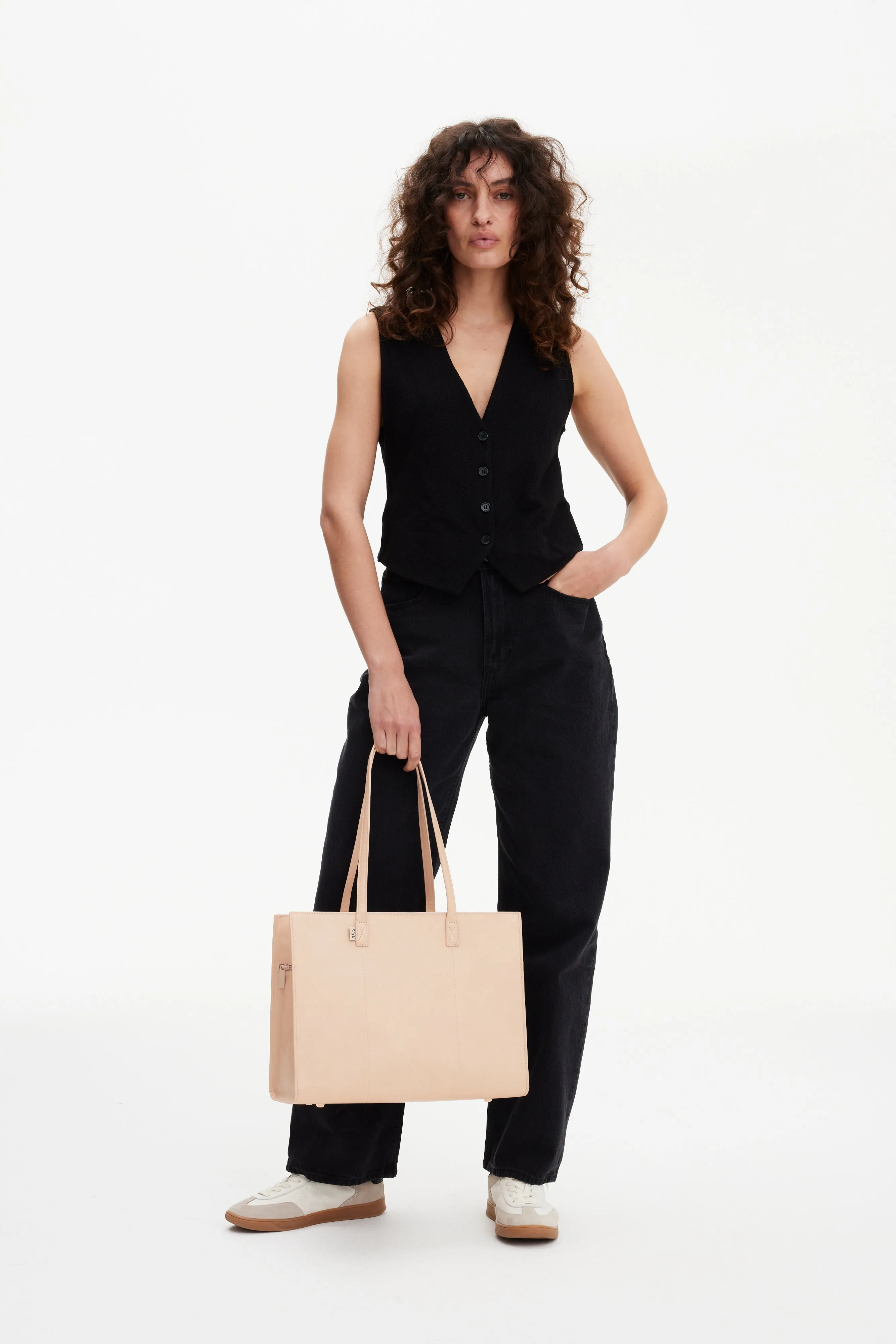 The Work Tote in Beige