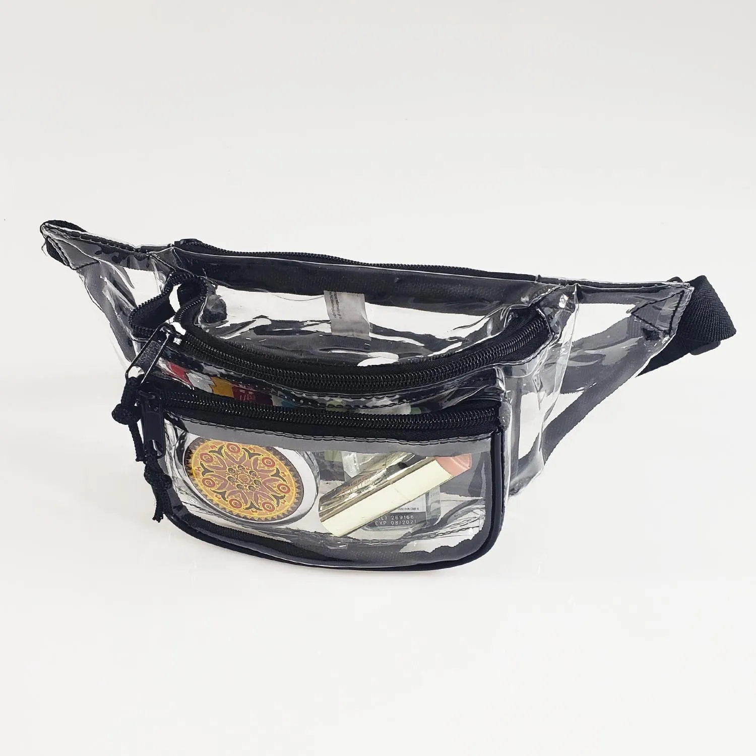 Three Zipper Clear Fanny Pack