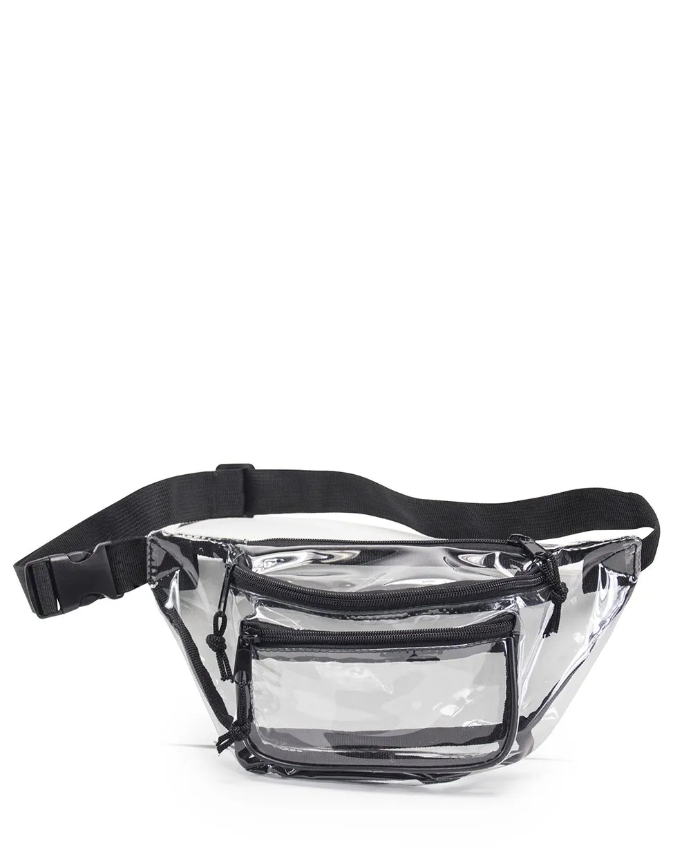 Three Zipper Clear Fanny Pack