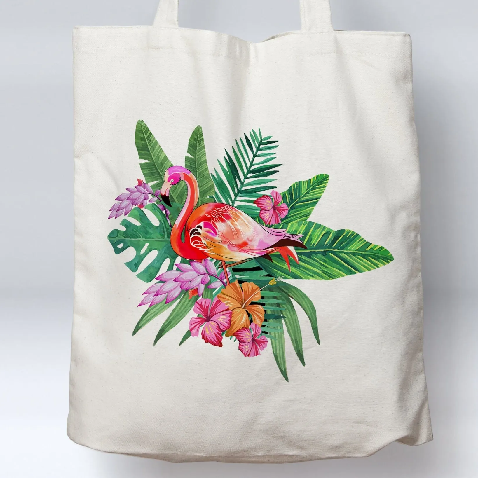 Tropical Flamingo Beach Tote