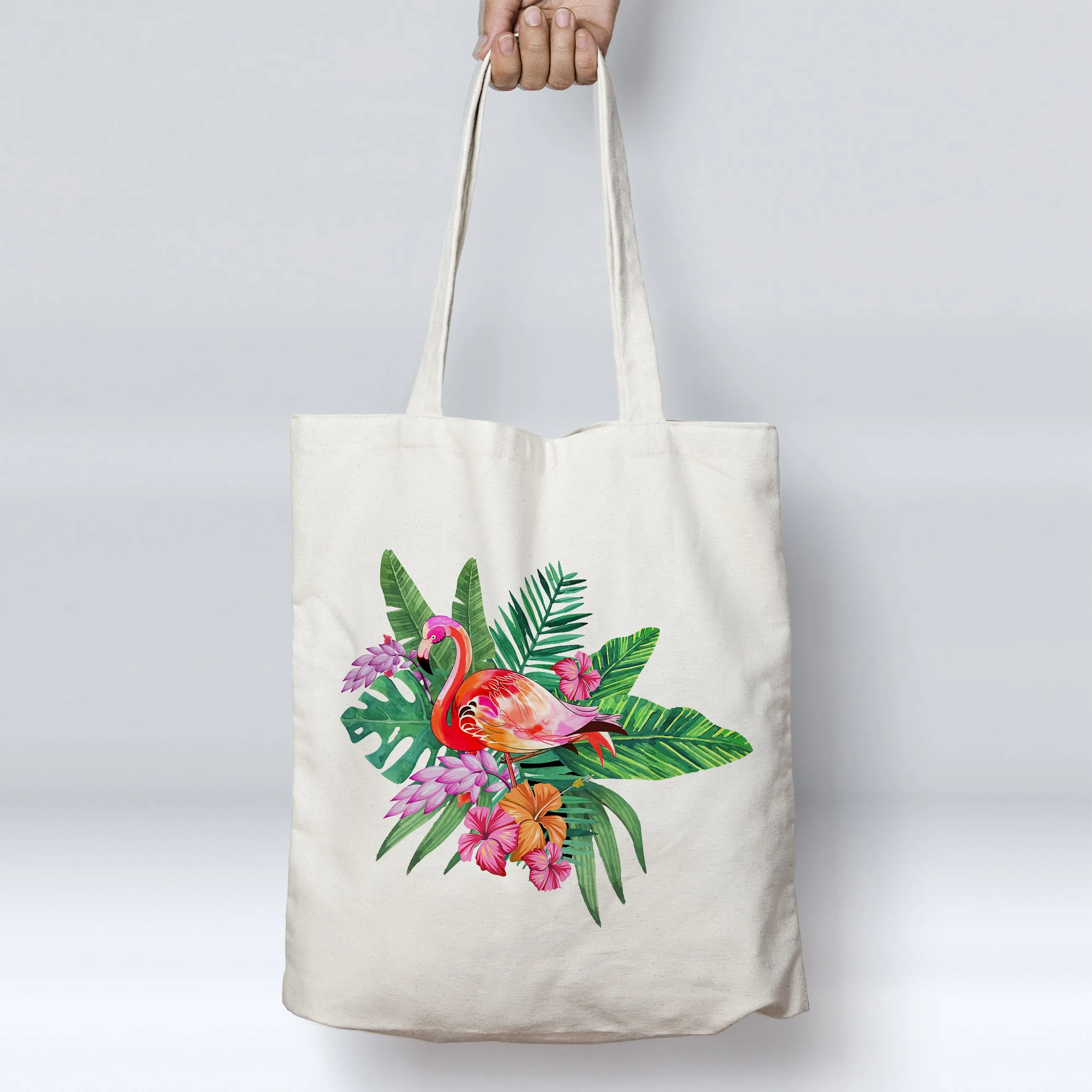 Tropical Flamingo Beach Tote