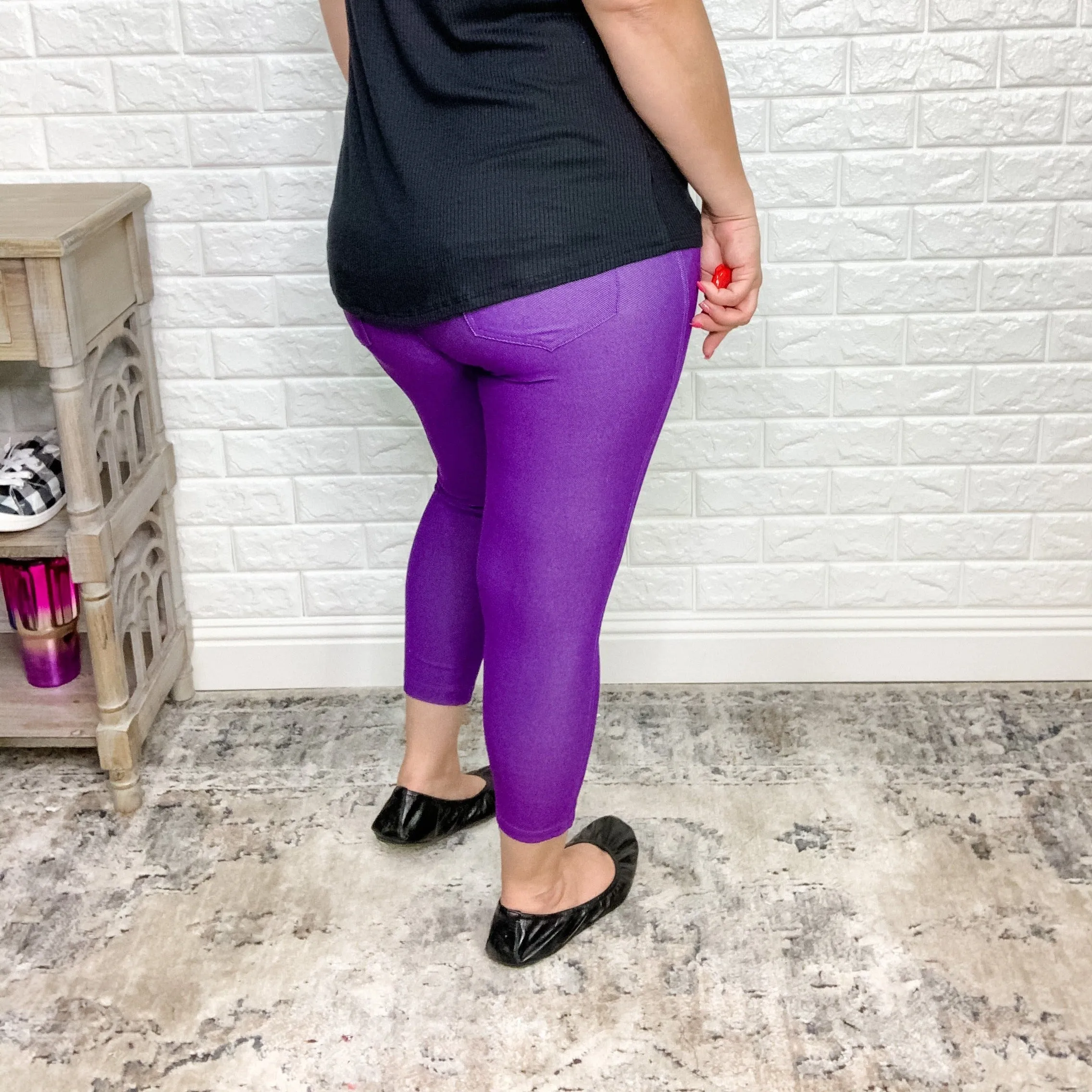 Trouser that Feel Like Jeggings Capris (Purple)