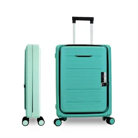 UMAI Plastic Collapsible & Foldable Hardcase Cabin Speed_Wheel Suitcase For Travel(20 Inch - 55 Cm)|Travel Bag For Men & Women|8 Wheels|Trolley Bag|Tsa Lock|Easy-To-Store (Light Mint), Green