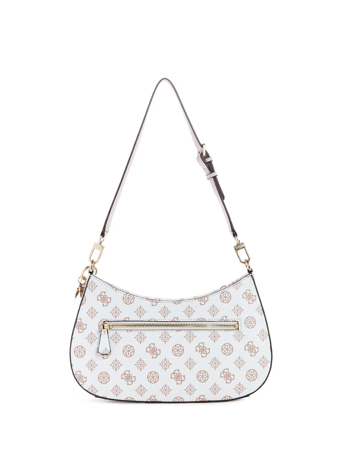 White Logo Noelle Shoulder Bag